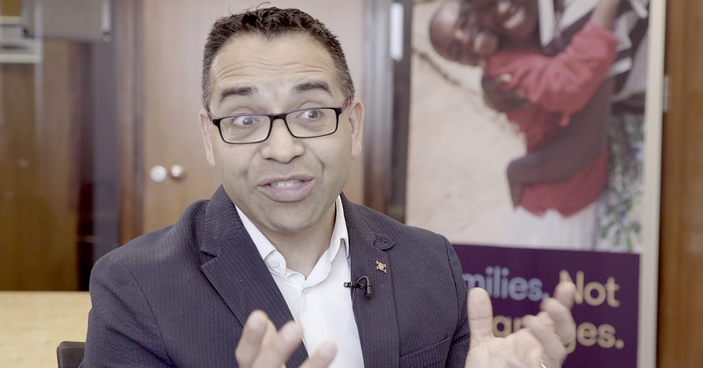 Krish Kandiah being interviewed