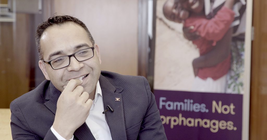Krish Kandiah being interviewed