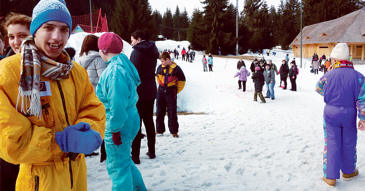 Viorel on the ski slopes in Cavnic