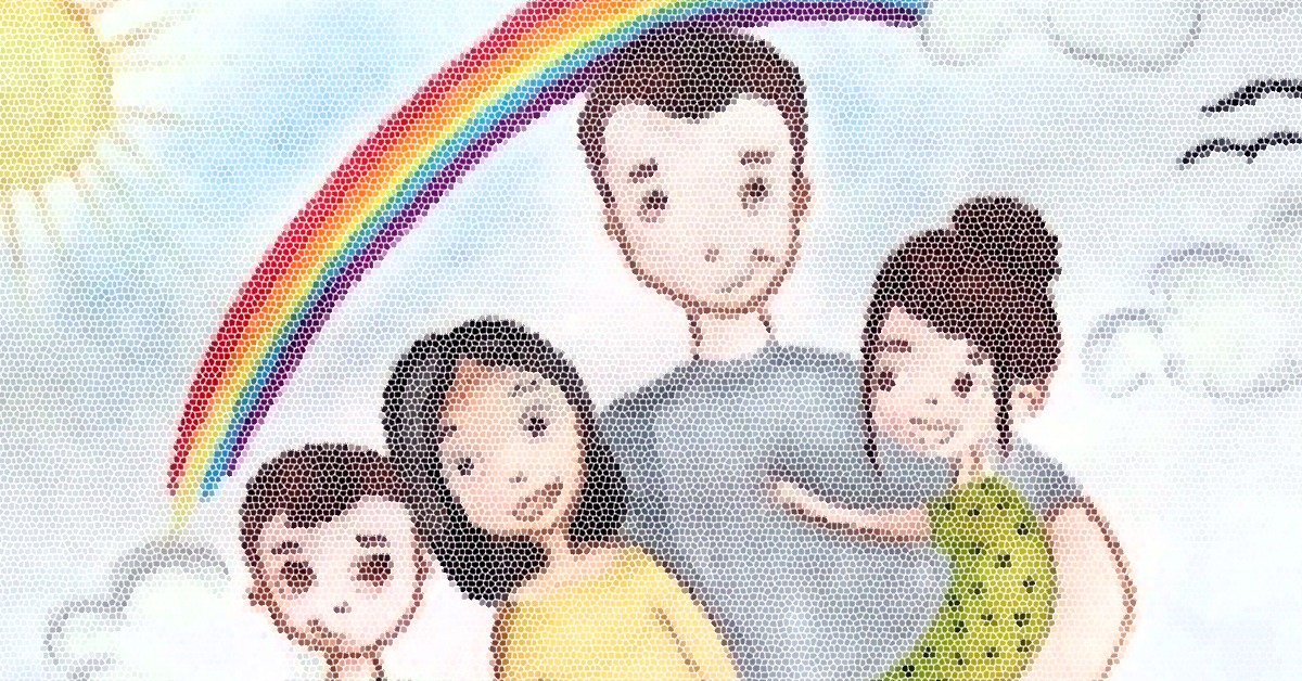 Child’s painting of a family