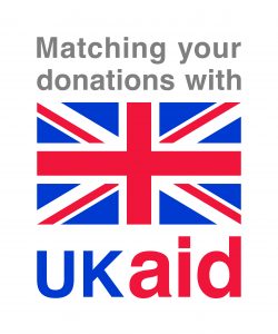Matching your donations with UK Aid logo