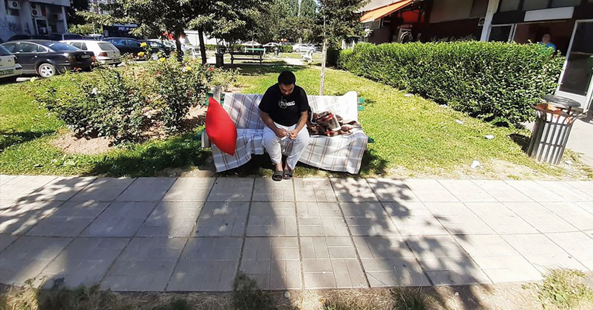 Nedim, living on the street in Sarajevo