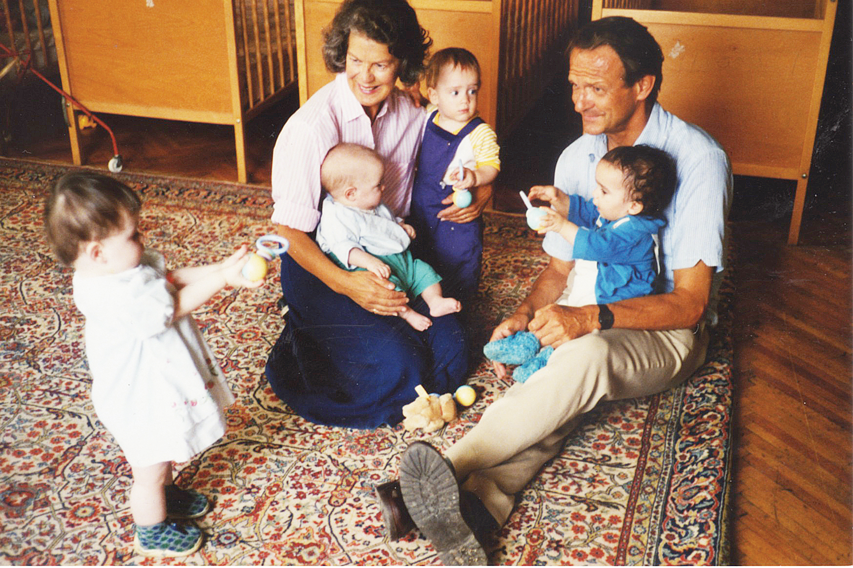 Mark and Caroline Cook with four children