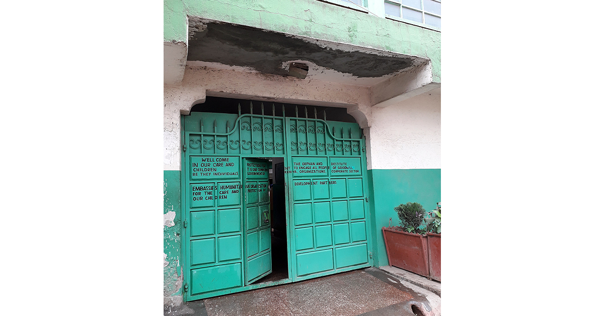 The gates of the orphanage in Kenya where Rukhiya spent her childhood
