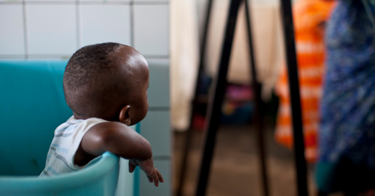 A child in an orphanage in Rwanda 