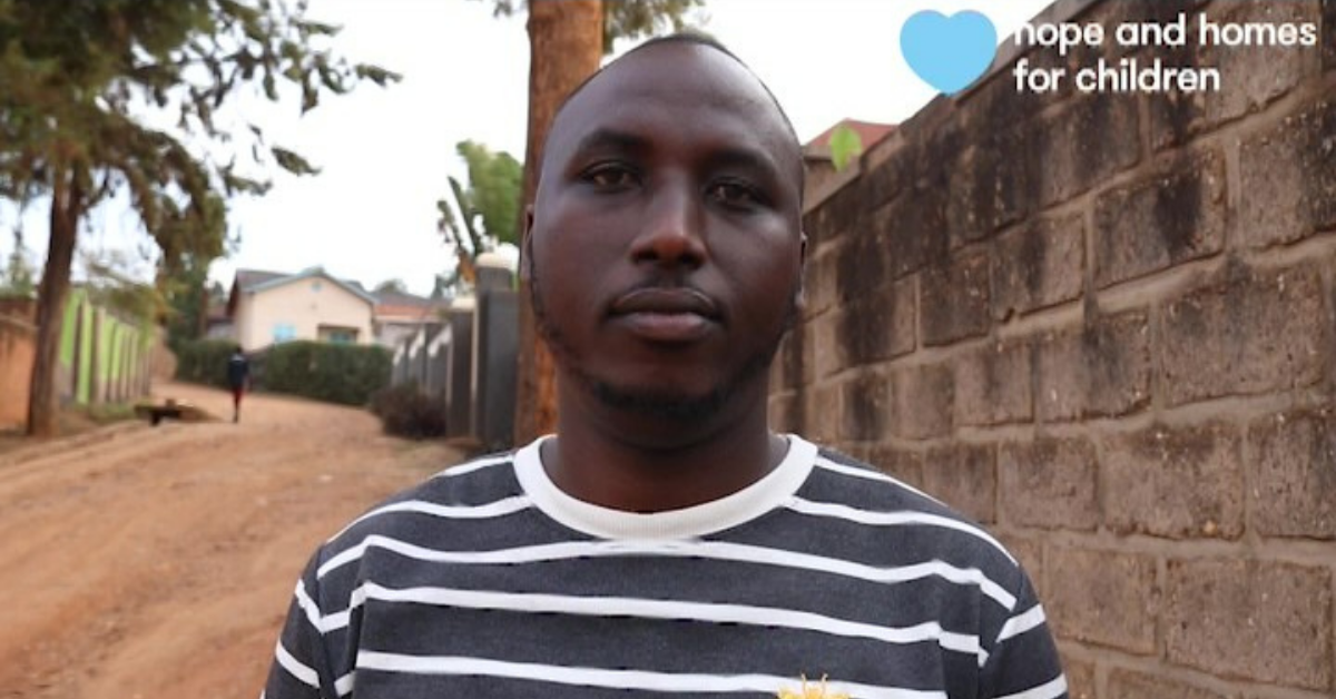 Still from a video interview with Eric, a Rwandan care leaver, from the UN DGD