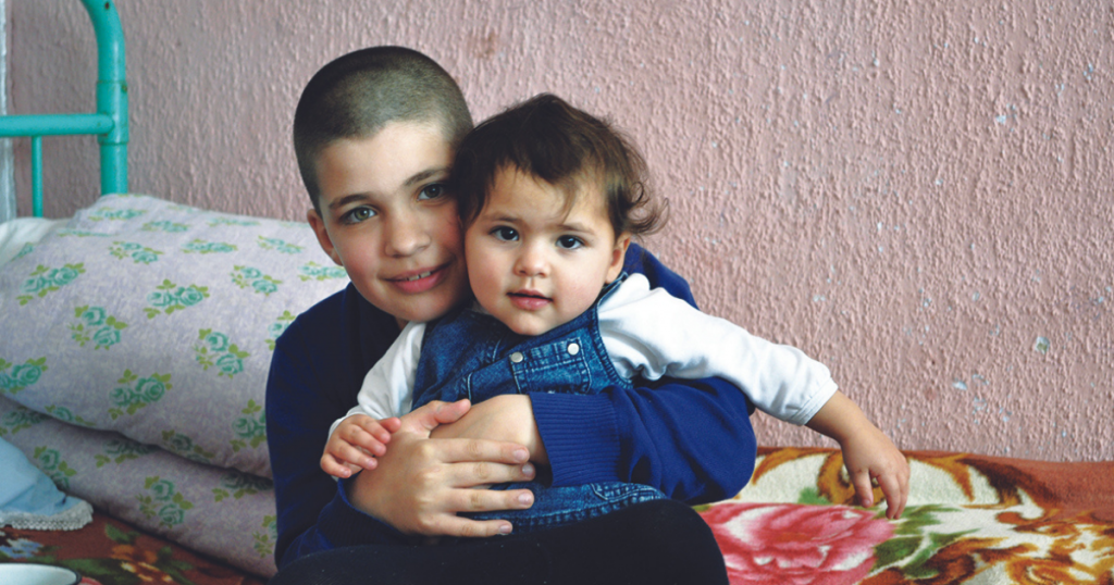 Mihai and his sister, Amelia, were separated when their family had nowhere to live. Now we have found them a safe, permanent new home so they can continue to grow-up together.